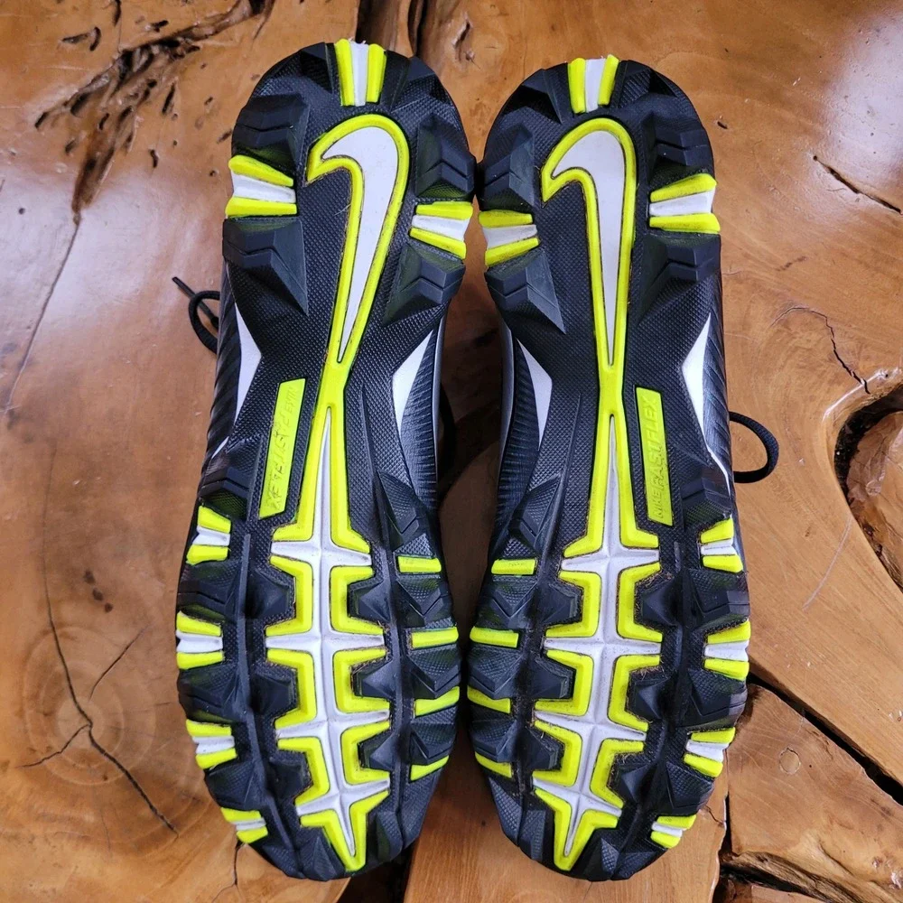 Nike Mens Vapor Shark 2 Cleats Size 10 Black Silver Football Athletic Shoes - Picture 9 of 14